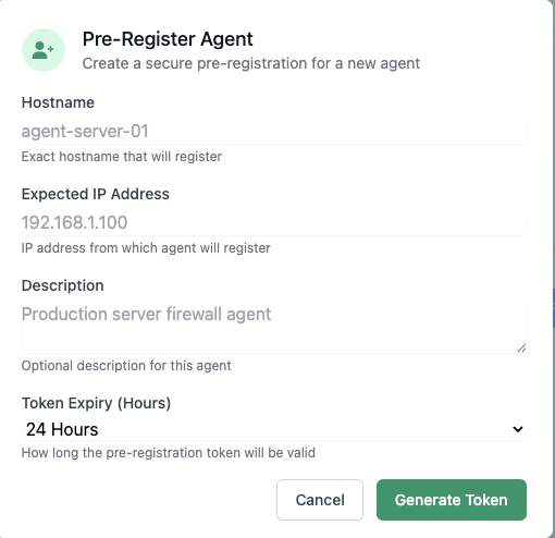Pre-register Agent
