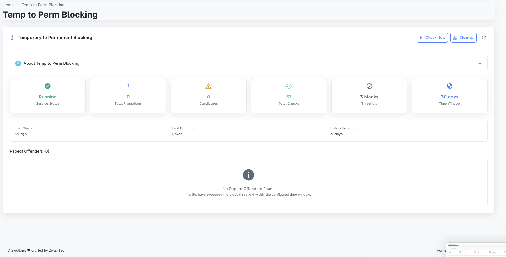 Advanced Protection Temp to Perm